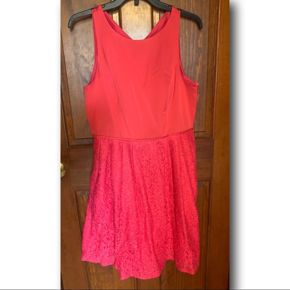 NWOT Adrianna Papell Sleeveless Lace & Faille - Picture 4 of 9